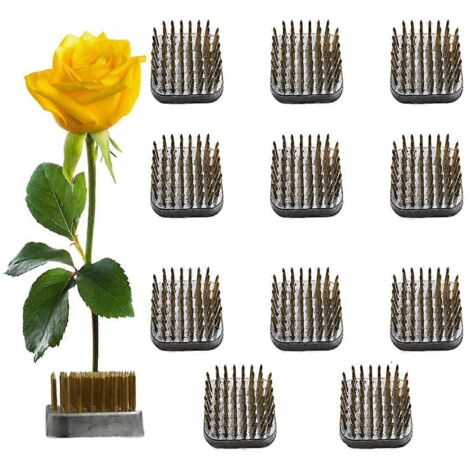 Lot de 12 supports pour fleurs en forme de grenouille, carrés de 1,2 pouce pour compositions florales. (1/5)