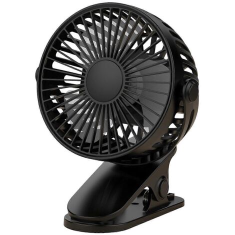 Ventilateur à pince rechargeable par USB, rotatif, silencieux, 3 vitesses réglables, A-- (1/5)