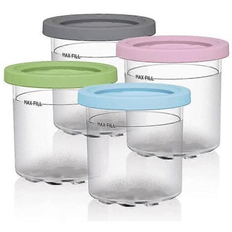 Pots à glace en pinte, contenants avec couvercles pour pots de crème glacée en pinte -- (1/5)