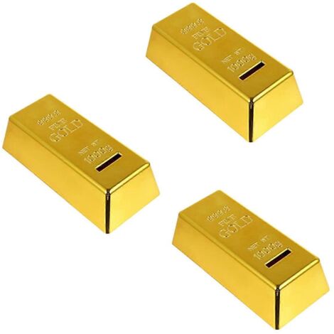 Briques d'or factices, tirelire pour enfants, tirelire-- (1/5)