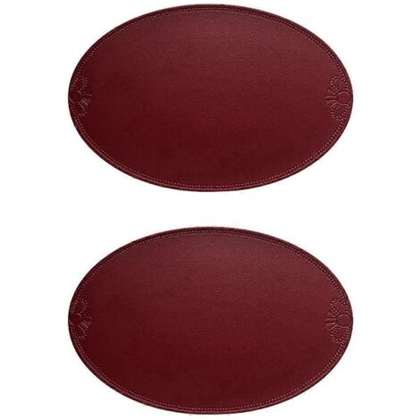 Set de table rétro en PU, style européen français, ovale, isolant, pour la maison C-- (1/5)