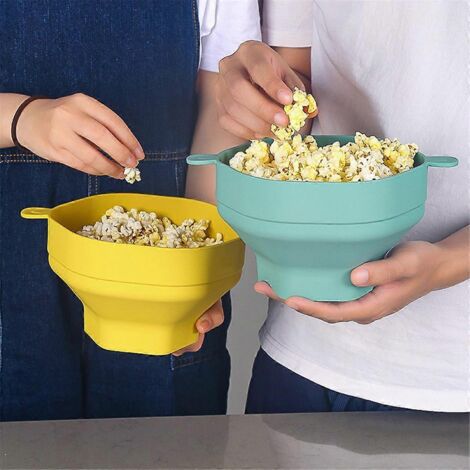 Bol à popcorn pour micro-ondes, machine à popcorn pliable, seau rouge -- (1/5)