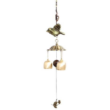 Pendentif carillon éolien en métal représentant un oiseau volant, cloche en cuivre-- (1/5)