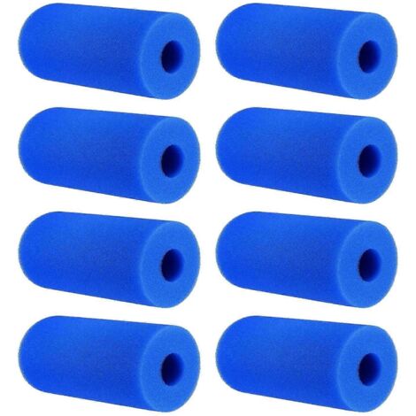 Lot de 8 éponges filtrantes en mousse pour piscine, réutilisables et lavables. (1/5)