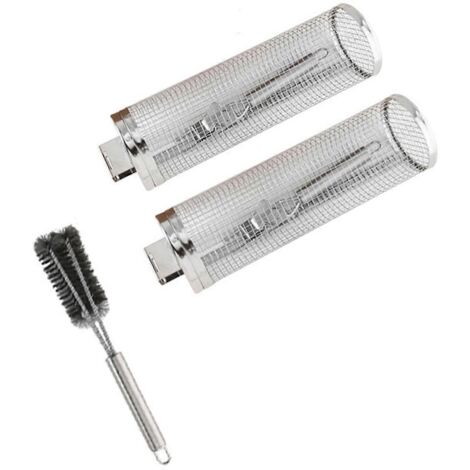 Filet de barbecue rond à roulettes en acier inoxydable pour barbecue --- (1/5)