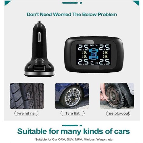 Chargeur de voiture TPMS, capteur TPMS, système de surveillance de la pression des pneus, externe (1/5)