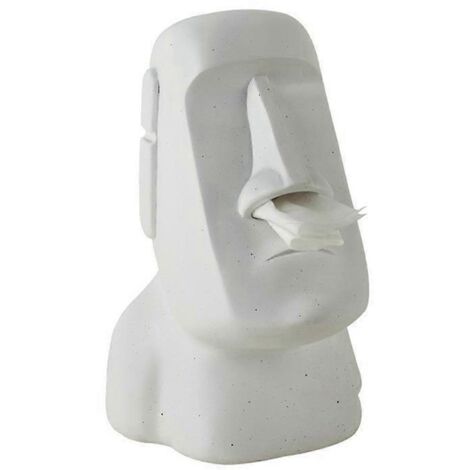 Statue en pierre de l'île de Pâques, boîte à essuie-tout, décoration intérieure, statue A-- (1/5)