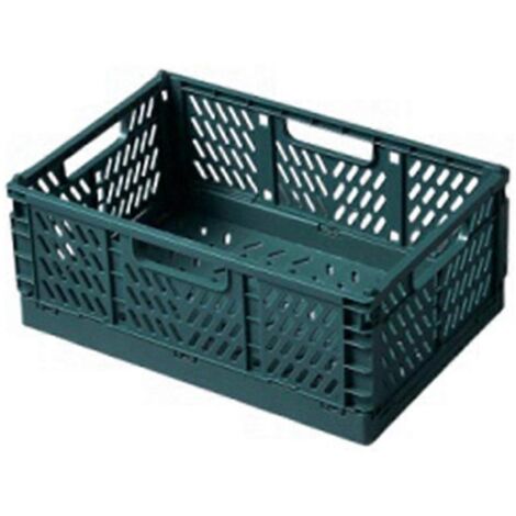Boîte de rangement pliable, panier utilitaire, contenant cosmétique de bureau vert-- (1/5)