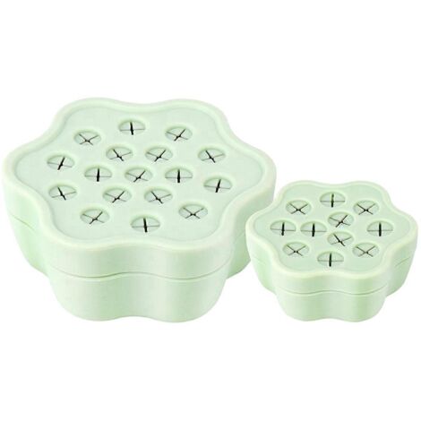 Support de tige Ikebana en spirale amélioré, lot de 2 en silicone-- (1/5)