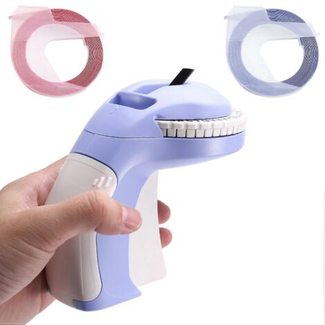 Imprimante d'étiquettes 3D portable à gaufrage, impression manuelle d'étiquettes DIY, violette -- (1/5)