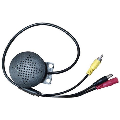 Mini amplificateur, microphone et haut-parleur étanches noirs pour une utilisation en extérieur. (1/5)