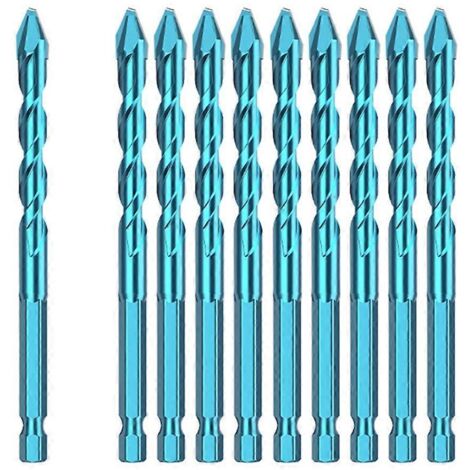 Ensemble de 10 forets à carrelage bleus de 8 mm (1/5)