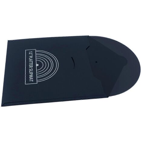 Tapis de platine vinyle en acrylique noir antibruit (1/5)