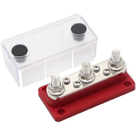 Installez le bornier de distribution électrique 48 V 300 A rouge M10-- (1/5)