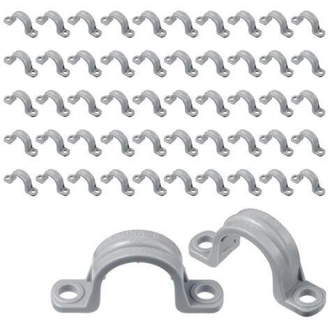 Tuyau en PVC avec conduit en plastique à double trou et collier de serrage (1/2 pouce) -- (1/5)