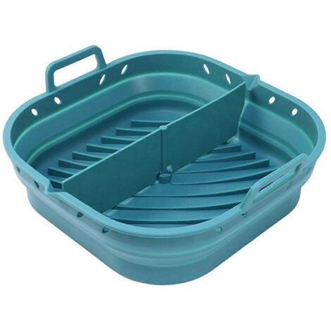 Moule à pâtisserie pliable bleu de 8,5 pouces pour friteuse à air (1/5)