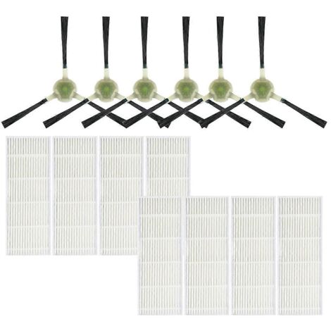 Lot de 14 brosses latérales avec filtre HEPA pour aspirateur robot (1/5)