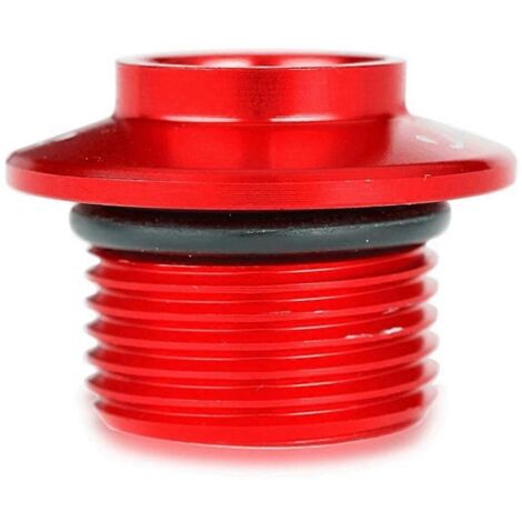 Couvercle de bouchon de remplissage d'huile moteur rouge pour moto-- (1/5)