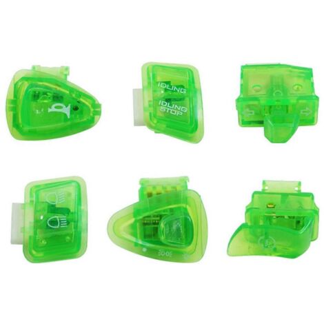 Lot de 6 boutons-poussoirs simples verts pour scooters et cyclomoteurs GY6 50cc et 125cc. (1/5)
