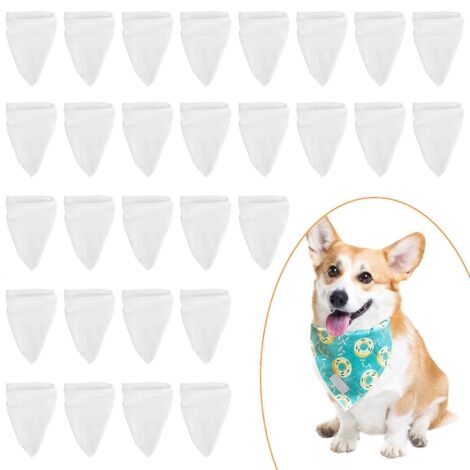 Lot de 30 bandanas vierges pour animaux de compagnie (chiots et chats) par sublimation. (1/5)