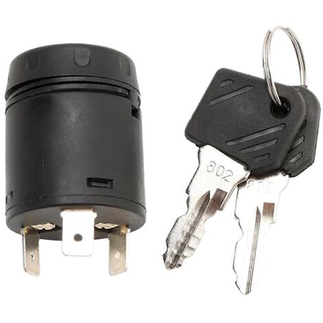 Serrure électrique à clé avec 2 clés pour chariots élévateurs 802-- (1/5)