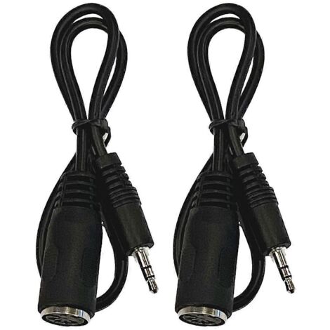 Lot de 2 adaptateurs MIDI de type A vers 3,5 mm, câble de 50 cm (20 pouces), ligne audio (1/5)