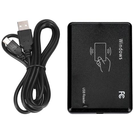 Lecteur de proximité USB, carte d'identité RFID, clé 125 kHz, contrôle d'accès pour la sécurité domestique + câble USB (1/5)