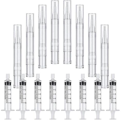 Recharge de peinture pour meubles en tube transparent de 3 ml avec pinceau et aiguille de 5 ml (1/5)