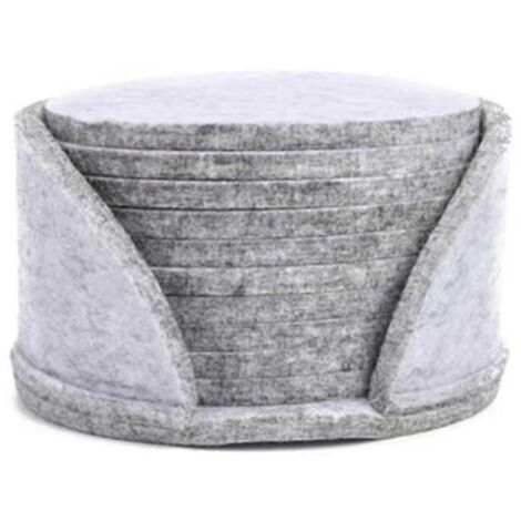 Sous-verre de table résistant à la chaleur, gris clair. (1/5)