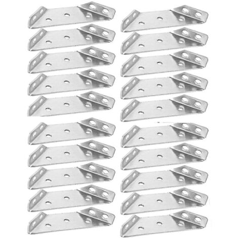 Lot de 20 connecteurs d'angle universels pour meubles, connecteurs à fixation angulaire. (1/5)
