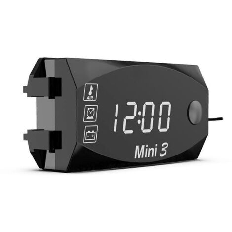 Voltmètre à écran LCD étanche IP67, horloge numérique, éclairage blanc (1/5)