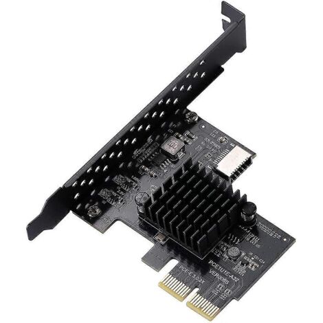 Carte d'extension PCI-E 2X vers USB 3.1 A-Key Gen2 en façade de type E (1/5)