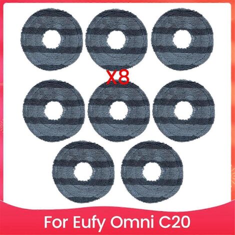 Lot de 8 lingettes de nettoyage douces, lavables et réutilisables pour aspirateur Eufy. (1/5)