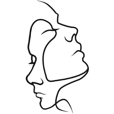 Décoration murale en métal avec lignes épurées (1/5)