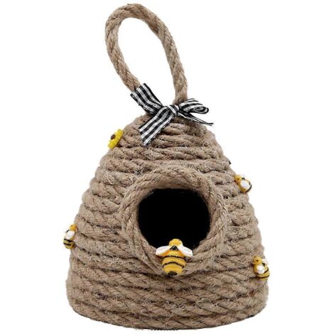 Adorable décoration artisanale en nid d'abeille, motif abeille, pour une fête champêtre. (1/5)