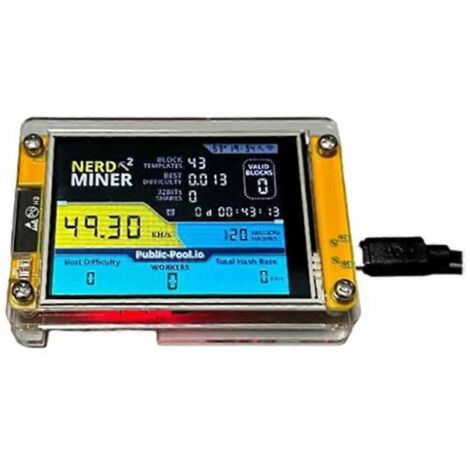 NerdMiner V2 Écran 2,8 pouces BTC Solo Lottery Nerd Miner - Comme illustré - (1/5)