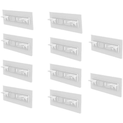 Lot de 50 clips de fixation muraux autocollants pour meubles de cuisine et de chambre. (1/5)