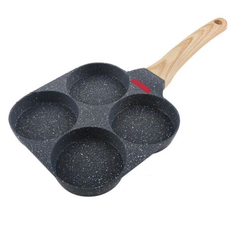 Poêle à œufs 4 tasses - Poêle polyvalente pour le petit-déjeuner, idéale pour les œufs, les crêpes et les pancakes. (1/5)