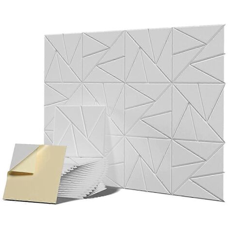 Lot de 12 panneaux acoustiques auto-adhésifs, blancs. (1/5)