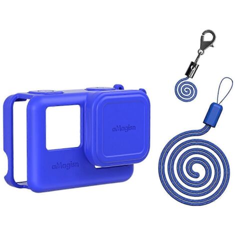 Étui de protection en silicone anti-chute, coque de protection bleue (1/5)