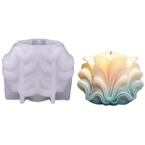 Moule en silicone 3D en forme de coquillage pour bougies, gâteaux et chocolats, B-- (1/5)