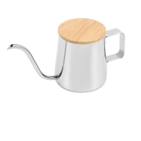 Cafetière à col de cygne en acier inoxydable de 350 ml à bec long et étroit (1/4)