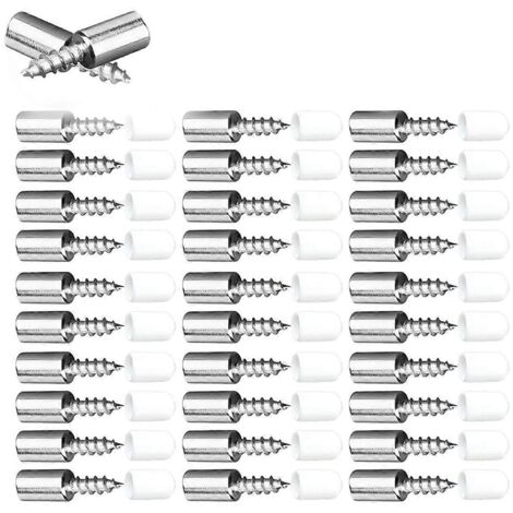 100 vis autotaraudeuses cruciformes à support fixe, pour armoire en verre - argent. (1/5)