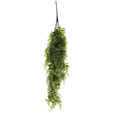 Lot de 2 fougères artificielles suspendues, plantes en plastique résistantes aux UV. (1/5)