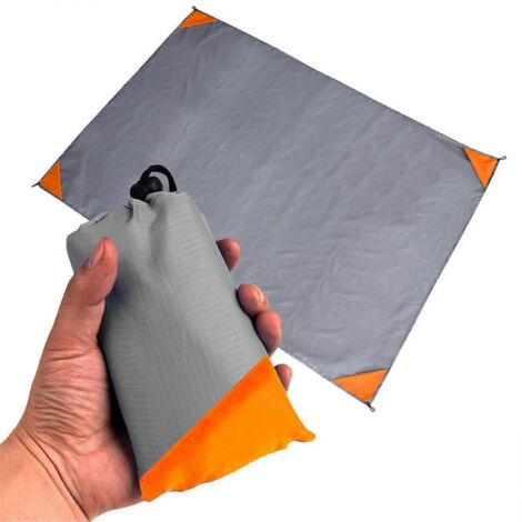Tapis de camping imperméable, couverture de pique-nique, résistant à l'humidité - Orange (1/5)