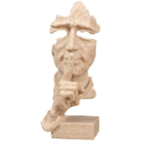 Statue de penseur ne parlant pas, masque abstrait, art de la statue-- (1/5)