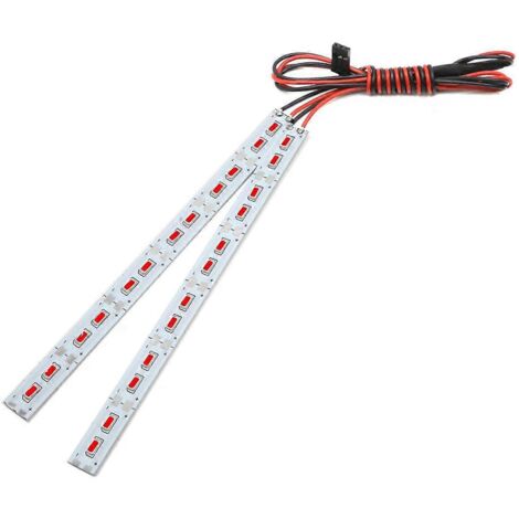Bande LED rouge 6V pour châssis de voiture RC Crawler 1/10 et 1/8 (1/5)