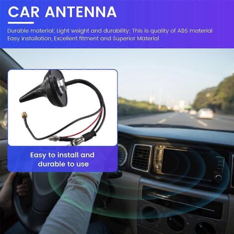 Antenne radio de voiture FM/AM/GSM/GPS combinée 4 en 1 (1/5)