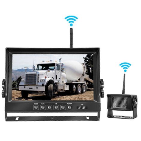 Kit caméra de recul numérique sans fil DVR 9 pouces avec moniteur et enregistreur embarqué