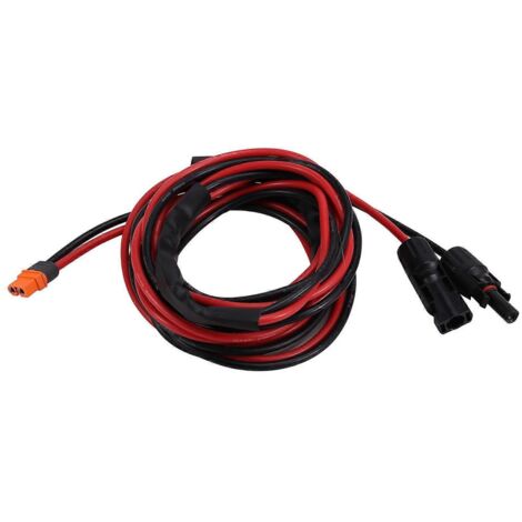 Adaptateur pour connecteur solaire XT60I-F, câble 12AWG, longueur 3 mètres.